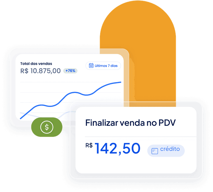 ilustração de vendas no PDV